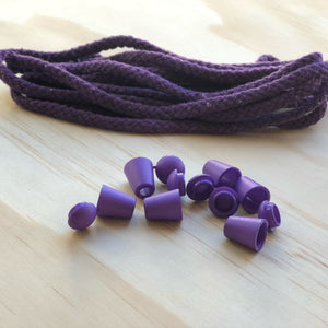 Cord & 6 Bell Stops Pack - Purple