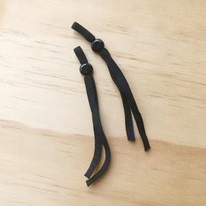 Soft Adjustable DIY Cloth Face Mask Bands - Black (10 pieces = 5 pairs)