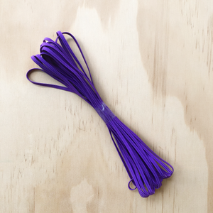 Purple 3mm Braided Flat Elastic (5, 10 or 20 Metres Hanks)
